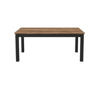 Meublorama Tavolo 6 Persone per Sala da Pranzo Collezione Darwin. Piano Colore Abete. Piedi Neri