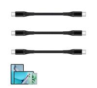 meukcez 3 Pezzi Corto Cavo USB C USB C PD 60W, Cavetto Ricarica Rapida Cavo Type C Compatibile con iPhone 15 Plus Pro Max, iPad Pro Air, Galaxy S24 Ultra S23 S22 A54, Droni e Altri Dispositivi, 0.2 M