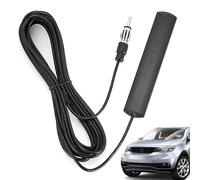 meukcez Adattatore Antenna Autoradio Interna Amplificata ANT-309 Universale, Adesiva per Parabrezza, Compatibilità Estesa con Ricevitori FM 85MHz-470MHz, Cavo 5m Connettore DIN per Auto, Camion, SUV