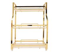 Mevbeyy Rack di stoccaggio, 2 dimensioni tra cui scegliere (3 livelli) | Mensola organizer in ferro da parete o da terra, per bagno, domestici e soggiorno
