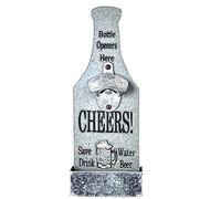 Mevbeyy Wall Mounted Bottle Opener, Cast Iron Beer Opener For One Hand Use (2)