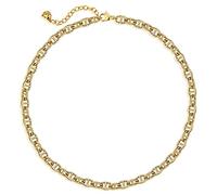 MEVECCO Collana in oro per donna 18 K vuoto placcato oro Mariner catena collane superficie piatta taglio laser catena semplice girocollo collana per i suoi gioielli regali, Ottone, Zirconia cubica