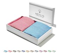 MEVLYS, asciugamano da sauna, asciugamano da hammam, set da 2 pezzi, asciugamano da sauna, grande 100 x 180 cm, asciugamano da spiaggia, picnic, asciugamano da yoga, in cotone, extra leggero, da donna