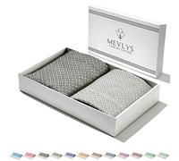 MEVLYS - Set di 2 asciugamani da sauna, 100 x 180 cm, in cotone, extra leggero, da donna e da uomo (nero/grigio pastello)