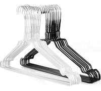 Mevo Grucce in Metallo Colorato per Abiti, Vestiti, Giacca, Cappotti, Camicia per Casa e Negozi - 40,5 cm Colore Nero e Bianco 100 Pezzi (Bianco e Nero, 50+50)