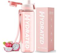 Mevoly Borraccia 1 Litro, Borraccia Palestra con Orari per Bere, Borraccia Sportiva Motivazionale 1L senza BPA, Antigoccia, Trasparente Bottiglia Acqua per Ufficio, Scuola, Trekking Bottle