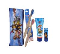 Mevsim Store Paw Patrol Set per l'igiene personale con licenza - Paw Patrol Borsa portaoggetti pratica ed elegante - Paw Patrol Spazzolino (2 pezzi) e dentifricio - Paw Patrol Balsamo labbra