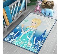 Mevsim Store Prodotto con licenza Disney - Tappeto da Gioco Principessa ELSA Frozen 133x95 cm - Blu - Tappeto - Tappeto da Gioco per la cameretta dei bambini