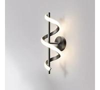 MEVZHH 12W Modern Led Wall Sconce - Spirale Lightifor Camera da Letto Interna, Liviroom, Ufficio, Ristorante, Corridoio - Elegante Parete in Alluminio