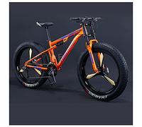 MEVZHH 26 Pollici Grasso Gomma Hardtail Mountain Uoe Donne, Biciclette da Montagna Adulte a Doppia Sospensione, Bicicletta da Tutto il Terreno con Sedile Regolabile e Doppio Freno a Disco/21 Velocità/
