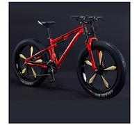 MEVZHH 26 Pollici Grasso Gomma Hardtail Mountain Uoe Donne, Biciclette da Montagna Adulte a Doppia Sospensione, Bicicletta da Tutto il Terreno con Sedile Regolabile e Doppio Freno a Disco/30 Velocità/