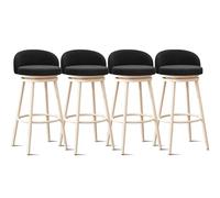 MEVZHH Altezza Dello Schienale Degli Sgabelli a Barra Rotanti Idealer Le Isole da Cucina Set Di 4 Elegante Bianco Della Gamba Casa Moderna