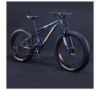 MEVZHH Biciclette da Montagna a Doppia Sospensifreno a Doppio Disco Adulti Uodonne Mountain Trail 26/24 Pollici Tutto il Terreno Antiscivolo Grasso Pneumatico Bicicletta da Montagna Acciaio Al Carboni