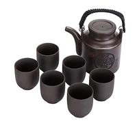 MEVZHH Bollitori Della Stufa, Set Di Tè, Set Di Tè Cinese Set Di Tè Fatto a Mano Tazze Di Tè in Argilla Viola Sana.Tè Del Pomeriggio, Festa (1 Teapot)/A/1Teapot+6Tazze da Tè