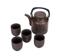 MEVZHH Bollitori Della Stufa, Set Di Tè, Set Di Tè Cinese Set Di Tè Fatto a Mano Tazze Di Tè in Argilla Viola Sana.Tè Del Pomeriggio, Festa (1 Teapot)/A/1Teapot+4Tazze da Tè