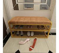 MEVZHH Cambiare Scarpa Panchina Multifunzionale 2-Strato Scarpa Rack Riposo Sgabello Seduto Porta Casa Moderna Semplice Ferro Ingresso Scarpa Panchina/C/60 * 35 * 45 cm