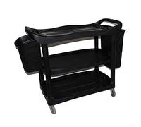 MEVZHH Carrelli, Carrello Di Stoccaggior Carriole Mobili, Carrello da Cucina a 3 Livelli con Secchior Pulizie, Carrello Mobile con Manigliar Servizio, Capacità Di 50Kgr Scaffale