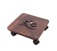 MEVZHH Carrello Della Pianta Di Legno Del Portafiori con Ruote Giranti Portafiori Mobilir Giardino Interno Ed Esterno, Ponte, Cucina (Quadrato, 33Cm)/Piazza/26 cm