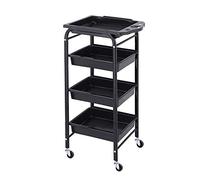 MEVZHH Carrello Di Stoccaggior Camion Mobili Cucina Carrello Di Saldi Bellezza Cassetto Mobile Carrello Di Stoccaggior Utilità Carrello Di Stoccaggio/Nero/4 Livello