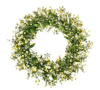 MEVZHH Cordi Nataler la Porta Anteriore 42 cm Di Diametro Corona Di Fiori Artificiali Anello Di Erba Pastorale Festa Di Nozze Giungla Fotografia Foglie Verdi Piante Artificiali Simulazigiranda Cordi D