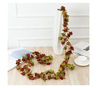 MEVZHH Cordi Nataler la Porta Anteriore Fiori Artificiali Di Rosa 250Cm, Ghirlanda Di Nataler il Matrimonio Decorazidella Casa Primavera Autunno Giardino Appendendo Diy False Piante Cordi Vite/Io