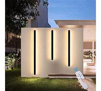 MEVZHH Dimmabile Impermeabile Ha Condotto la Luce a Parete All'Aperto con Remoto Ip65 Sconce Neror Giardino, Patio, Garage, Corridoio 150Cm, 78W Illuminaziad Efficienza Energetica/60Cm 36W