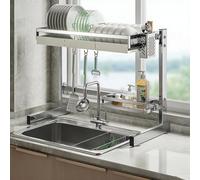 MEVZHH Dishwashers, Dishwasher Dishwasher Dishwasher Dishwasher a Strato Singolo e Doppio in Acciaio Inossidabile 304Rfettor lo Stoccaggio Del Piano/A3 a Strato Sino/66 Cm/25 Pollici