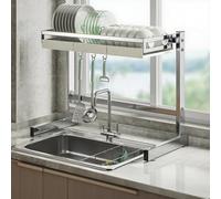 MEVZHH Dishwashers, Dishwasher Dishwasher Dishwasher Dishwasher a Strato Singolo e Doppio in Acciaio Inossidabile 304Rfettor lo Stoccaggio Del Piano/A1 a Strato Sino/66 Cm/25 Pollici