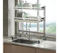 MEVZHH Dishwashers, Dishwasher Dishwasher Dishwasher Dishwasher a Strato Singolo e Doppio in Acciaio Inossidabile 304Rfettor lo Stoccaggio Del Piano/Doppio Strato A1/66 Cm/25 Pollici