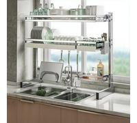 MEVZHH Dishwashers, Dishwasher Dishwasher Dishwasher Dishwasher a Strato Singolo e Doppio in Acciaio Inossidabile 304Rfettor lo Stoccaggio Del Piano/Doppio Strato A4/66 Cm/25 Pollici