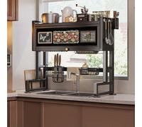 MEVZHH Drainatori Di Piatti, Over-The-Lavabo Drainatore Di Piatti Cucina Rack Di Stoccaggio Piatti Stampa Semplice Acciaio Al Carbonio Idealer lo Stoccaggio in Cucina/A/105 Cm/41 Pollici