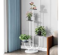 MEVZHH Fiore Stand,Standr Piante Interne Ed Esterne,Fiore in Vaso in Metstand,Standr Piante,Alto Fiore Stand Angolo Fiore Stand Adattor Terrazza Giardino Soggiorno Balccamera da Letto Bianco/Bianco3/3