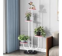 MEVZHH Fiore Stand,Standr Piante Interne Ed Esterne,Fiore in Vaso in Metstand,Standr Piante,Alto Fiore Stand Angolo Fiore Stand Adattor Terrazza Giardino Soggiorno Balccamera da Letto Bianco/Nero8/38