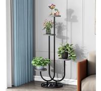 MEVZHH Fiore Stand,Standr Piante Interne Ed Esterne,Fiore in Vaso in Metstand,Standr Piante,Alto Fiore Stand Angolo Fiore Stand Adattor Terrazza Giardino Soggiorno Balccamera da Letto Bianco/Nero3/38