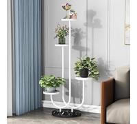 MEVZHH Fiore Stand,Standr Piante Interne Ed Esterne,Fiore in Vaso in Metstand,Standr Piante,Alto Fiore Stand Angolo Fiore Stand Adattor Terrazza Giardino Soggiorno Balccamera da Letto Bianco/Nero6/38