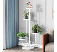 MEVZHH Fiore Stand,Standr Piante Interne Ed Esterne,Fiore in Vaso in Metstand,Standr Piante,Alto Fiore Stand Angolo Fiore Stand Adattor Terrazza Giardino Soggiorno Balccamera da Letto Bianco/Bianco2/3