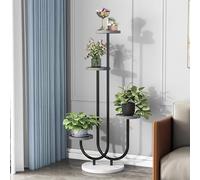 MEVZHH Fiore Stand,Standr Piante Interne Ed Esterne,Fiore in Vaso in Metstand,Standr Piante,Alto Fiore Stand Angolo Fiore Stand Adattor Terrazza Giardino Soggiorno Balccamera da Letto Bianco/Bianco7/3