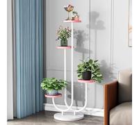 MEVZHH Fiore Stand,Standr Piante Interne Ed Esterne,Fiore in Vaso in Metstand,Standr Piante,Alto Fiore Stand Angolo Fiore Stand Adattor Terrazza Giardino Soggiorno Balccamera da Letto Bianco/Bianco4/3