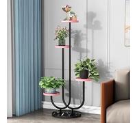 MEVZHH Fiore Stand,Standr Piante Interne Ed Esterne,Fiore in Vaso in Metstand,Standr Piante,Alto Fiore Stand Angolo Fiore Stand Adattor Terrazza Giardino Soggiorno Balccamera da Letto Bianco/Nero4/38