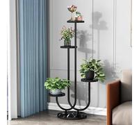 MEVZHH Fiore Stand,Standr Piante Interne Ed Esterne,Fiore in Vaso in Metstand,Standr Piante,Alto Fiore Stand Angolo Fiore Stand Adattor Terrazza Giardino Soggiorno Balccamera da Letto Bianco/Nero1/38