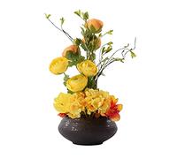 MEVZHH Fiori Artificiali, Fiore Artificiale Falso Mazzo Di Rose Bonsai Desktop Soggiorno Decoraziveranda Mostra D'Arte Fiori Di Nozze Decorazifiori Falsi/Gi