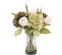 MEVZHH Fiori Artificiali, Fiore Di Simulazidell'Ortangea Fiori Secchi Realistici Decorazidella Tavola Rose Bouquet Può Essere Utilizzator il Caffè Soggiorno Camera da Letto Fiori Falsi Di Matrimonio/D