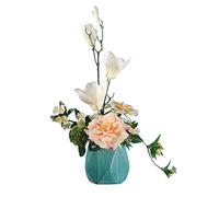 MEVZHH Fiori Artificiali, Fiori Falsi Decorativi Lihua Magnolia Fiore Simulazifiore Set D'Arte Fiore Di Seta Disposizitavolo da Caffè Decorazioni Tavolo Fiori Falsi/Bianco