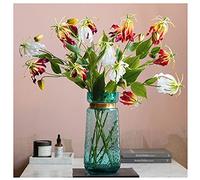 MEVZHH Fiori Artificiali, Mazzo Di Gigli Artificiali Soggiorno Tavolo da Pranzo Set Di Fiori Falsi Fiori Di Seta Disposizidi Hotel Interno Morbido Abito Ufficio Festa Sala D'Arte Decorazifiori Falsi/C