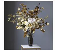 MEVZHH Fiori Artificiali, Mazzo Di Simulaziwtravel Props Retro Fiore Florale Decorazidella Casa Decorazimorbida (Con Bottiglia) Adattor Sale D'Arte, Soggiorno, Famiglia Fiori Falsi/C