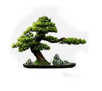 MEVZHH Fiori Artificiali, Piante Artificiali Soggiorno Albero Artificiale Bonsai Zen Albero Artificiale Pianta in Vaso Muschio Di Sabbia Bianca Rocciosa e Legno Morto Paesaggio Concetto Artistico Albe