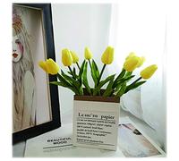 MEVZHH Fiori Decorativi 10 Teste Tulipani Artificiali Fiori Real Touch Arrangement Bouquetr Home Room Party Wedding, Eccellente Idea Regalor la Festa Della Madre Fiore Artificiale/Gi