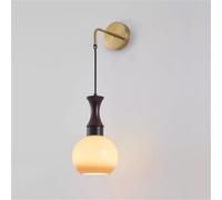 MEVZHH Japanese Style Wall Sconces with E27/E26 Base Glass Shade Indoor Adjustable Wall Lamps for Home Living Room Hallway Bedroom Bedside Decorative