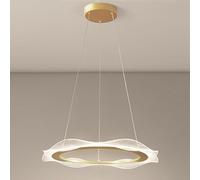 MEVZHH Lamadari, Luci a Sospensial Coperto Anello Dipadario in Oro Ha Condotto il Soffitto 3Lità Di Colore in Acrilico Regolabiler la Cucina Isola Camera da Letto Soggiorno Scala Sala da Pranzo/50 cm
