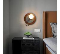 MEVZHH Lampada da Paretea Moderna Rotonda in Metwabi-Sabi Magneto Regolabilepada da Parete da Letto Nordic G9Pada da Parete in Bianco/Nero/Rame Diypade da Pareter Camera da Letto/Rame-25Cm